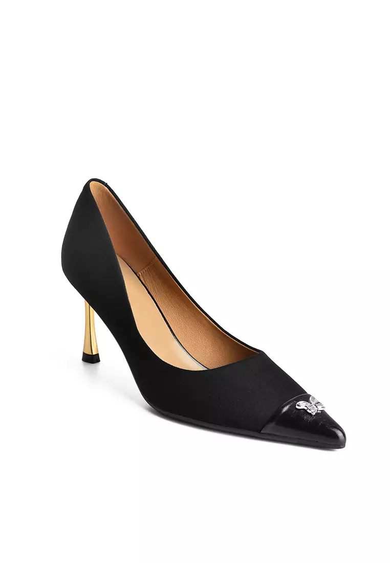 8CM Butterfly Ornament Pointy Stitched Pumps XJ3389-12