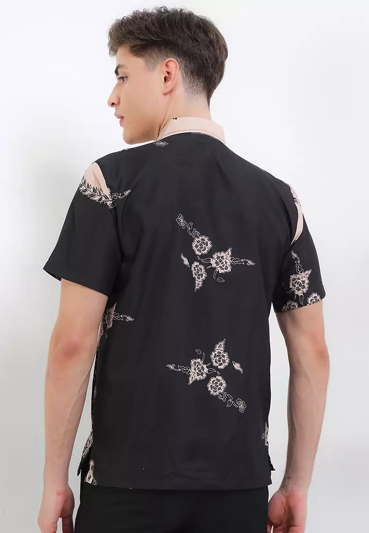 Asmaralaya Kemeja Batik Exclusive Premium Pria Casual Modern Lengan Pendek