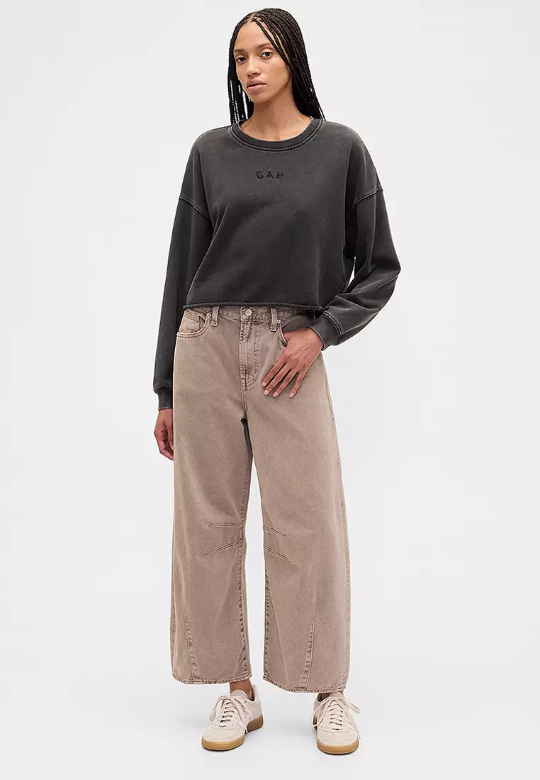 Crop Crew Neck Sweatshirt