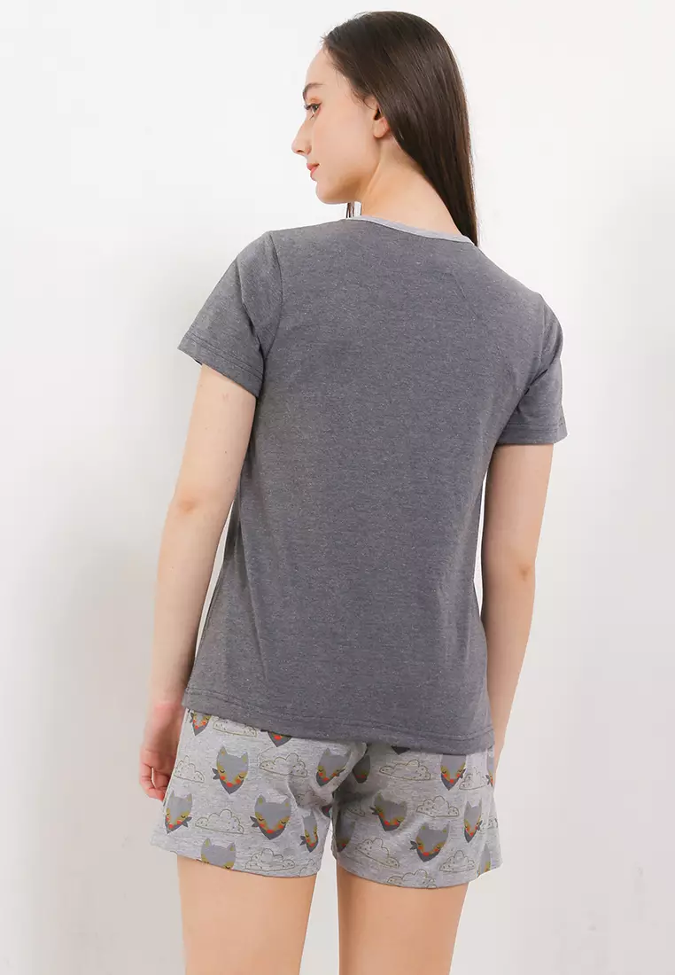 Pyjama Baju Tidur  Short Sleeve Short Pants Sleepwear