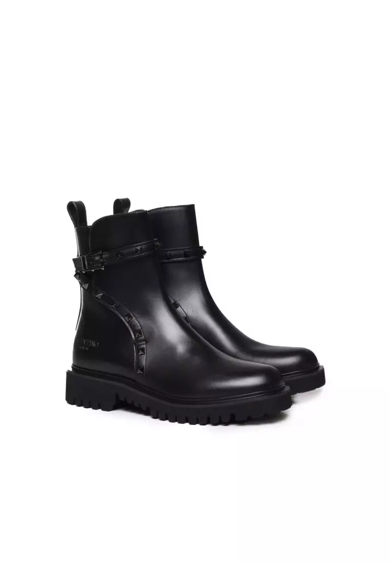 Valentino rockstud combat boots sales