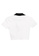 Monki white Cropped Ribbed Polo Top 6F7EEAAB43C8CCGS_2