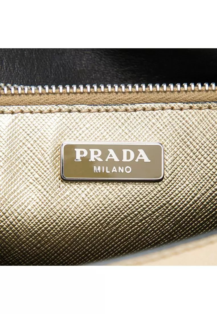 Pre-Loved Prada Saffiano Sound Lock Satchel