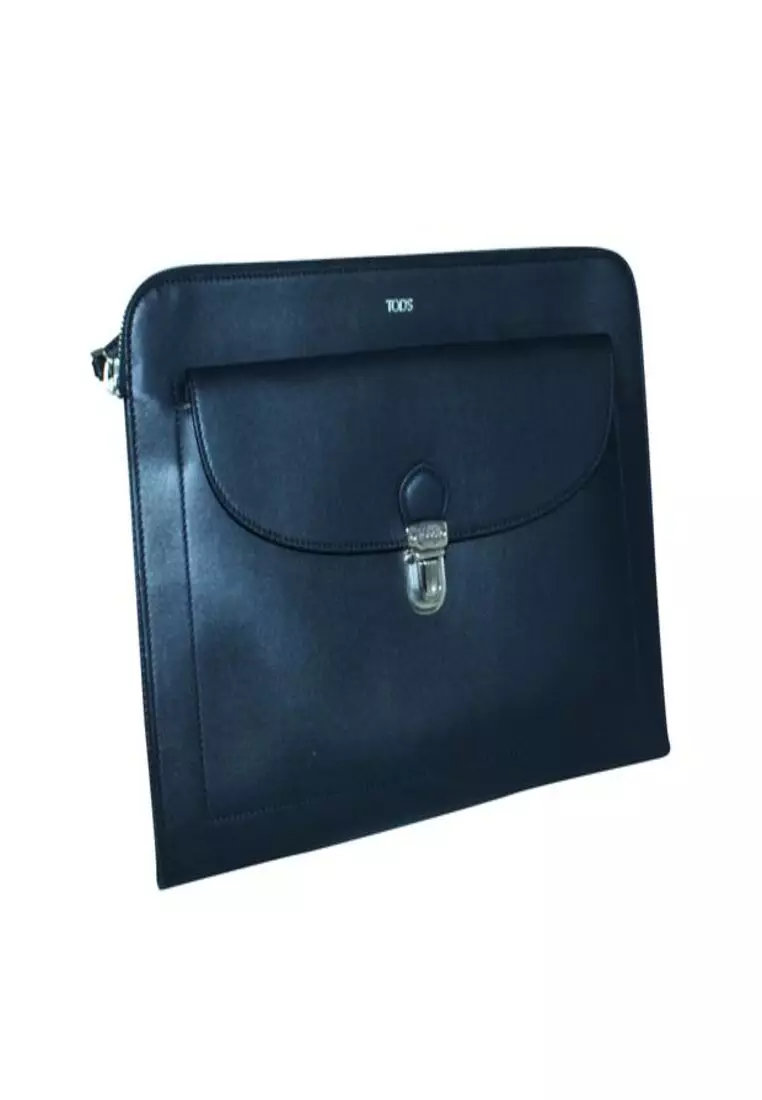 Buy Tod s Pre Loved TOD S Navy Blue Leather Messenger Bag 2023