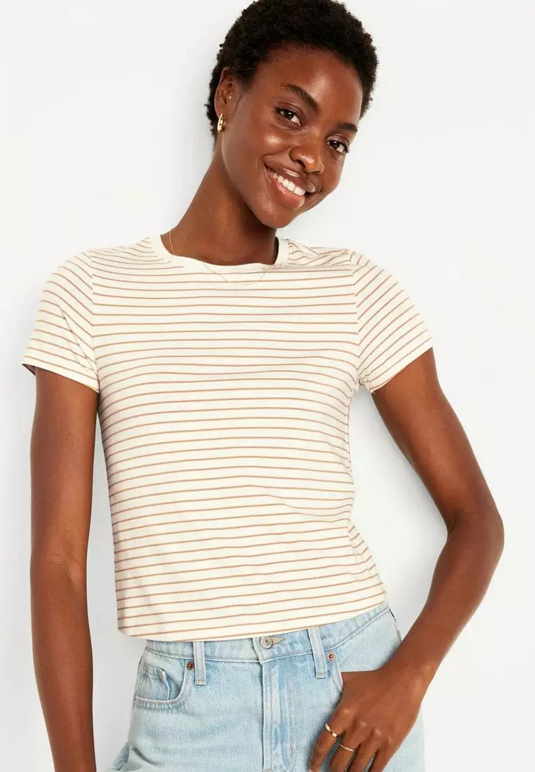 Cropped Slim-Fit T-Shirt For Women
