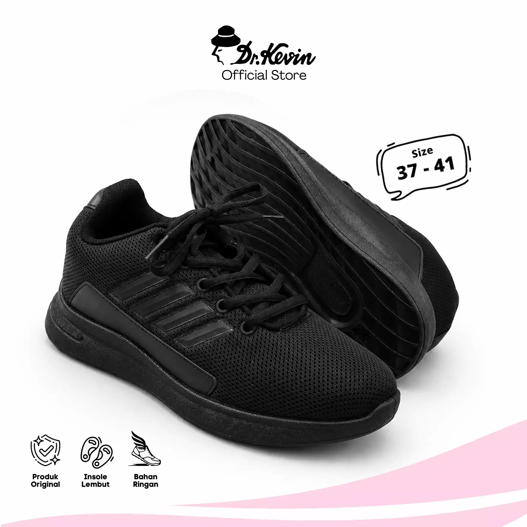 Dr. Kevin Sepatu Olahraga Sport Wanita Sneakers Rajut Sepatu Sekolah Tali 589-111