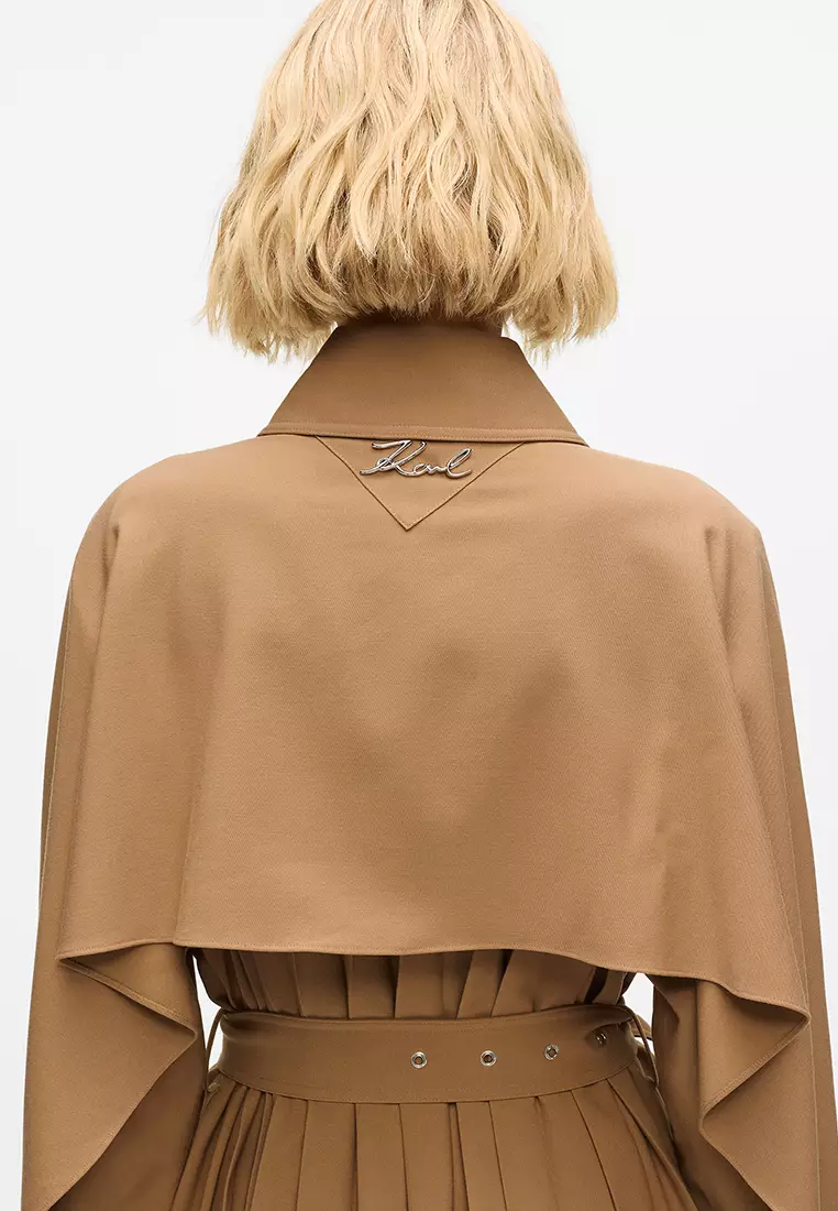 Pleated Trench Coat
