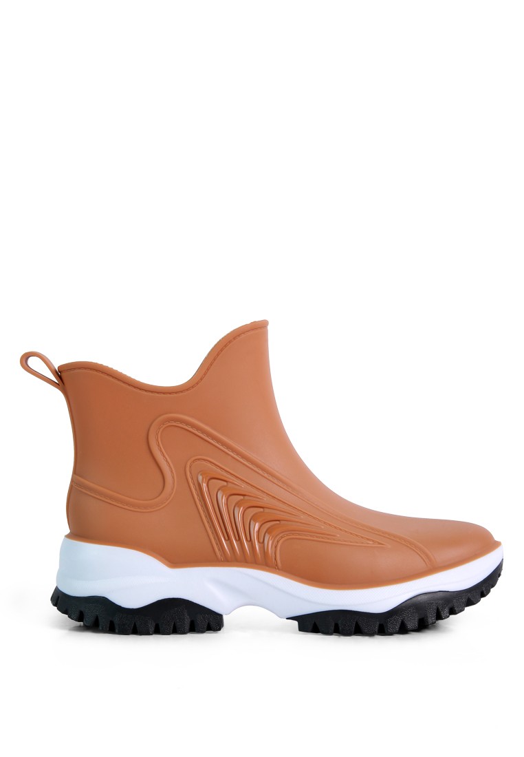 Brown Whaler Color Block Rainboots
