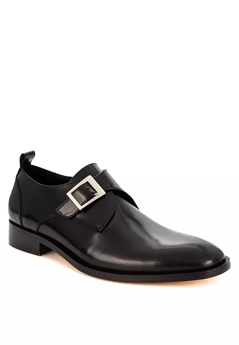 Discount on Bristol Shoes  shoes - SKU: Fritz Black Single Monk Strap Shoes