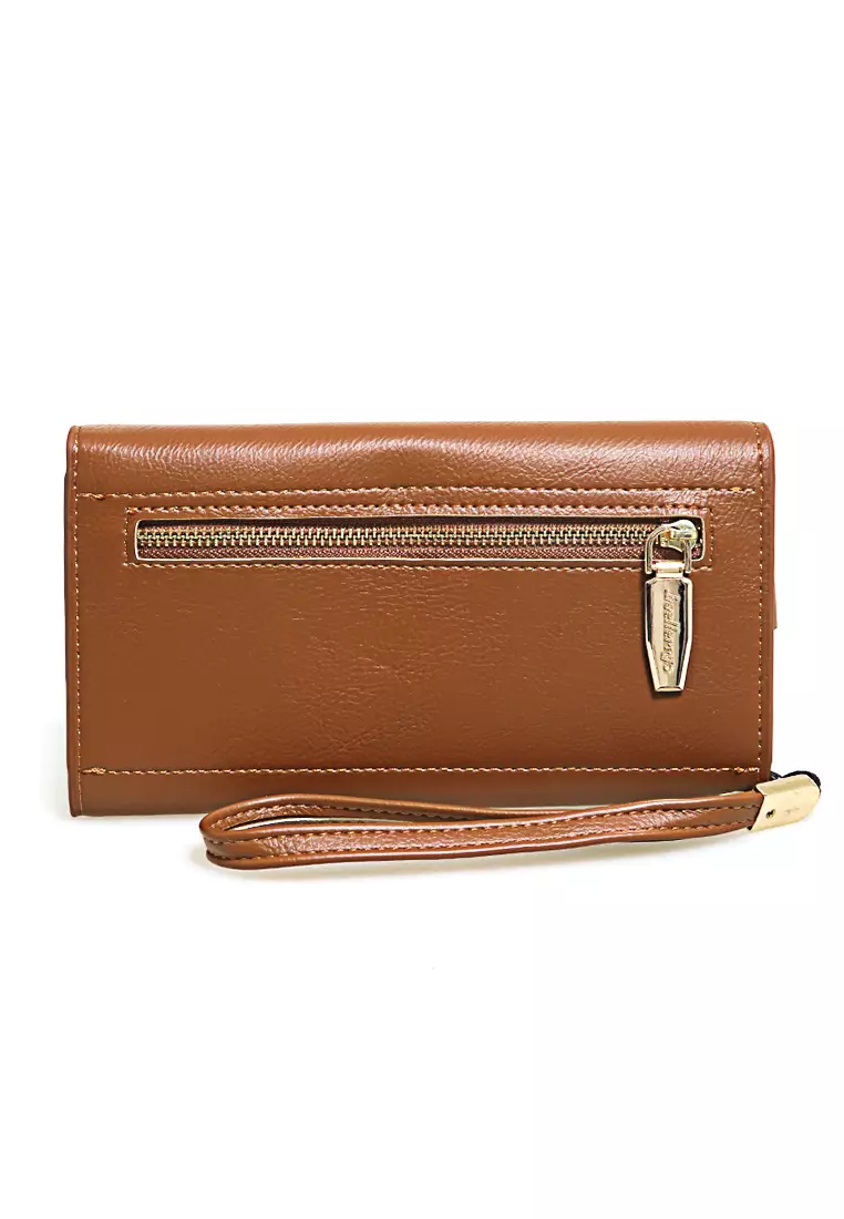 Clutch Wallet Dompet Wanita Model Panjang Handphone Slot Material Leather ORIGINAL