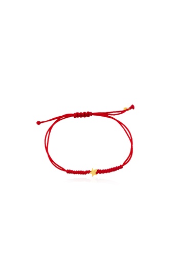 TOUS red and gold TOUS Red Cord and Gold Sweet Dolls XXS Star Bracelet 89531AC07810C8GS_1