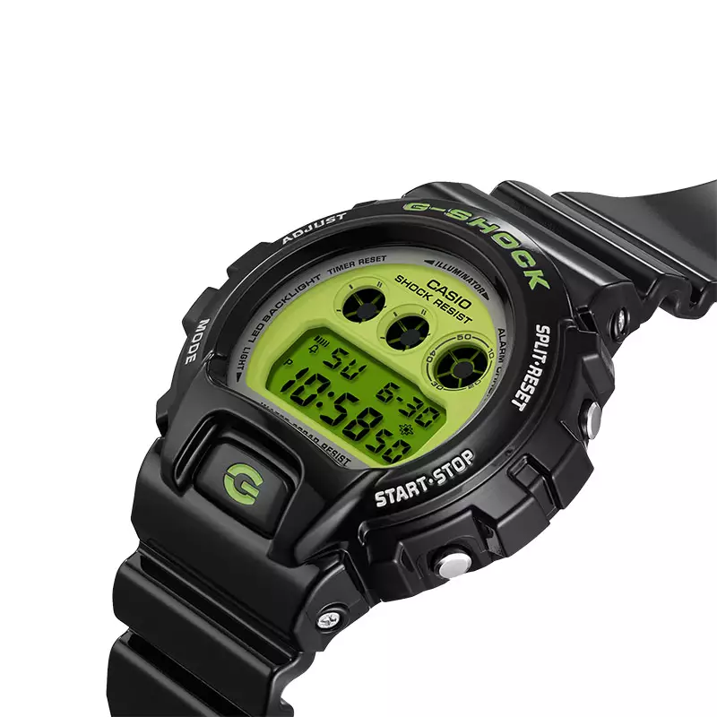 Jam Tangan Pria Casio G-Shock DW-6900RCS-1DR DW6900RCS DW-6900RCS Crazy Colors Digital Dial Black Resin Band