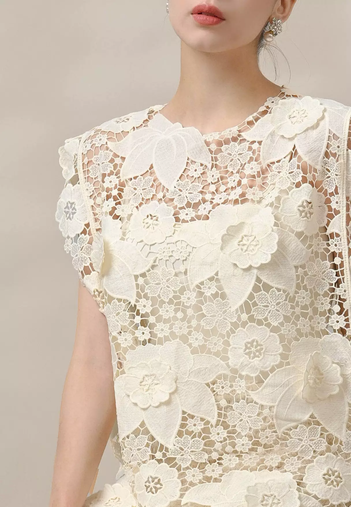 Fleurine Vest - Ivory