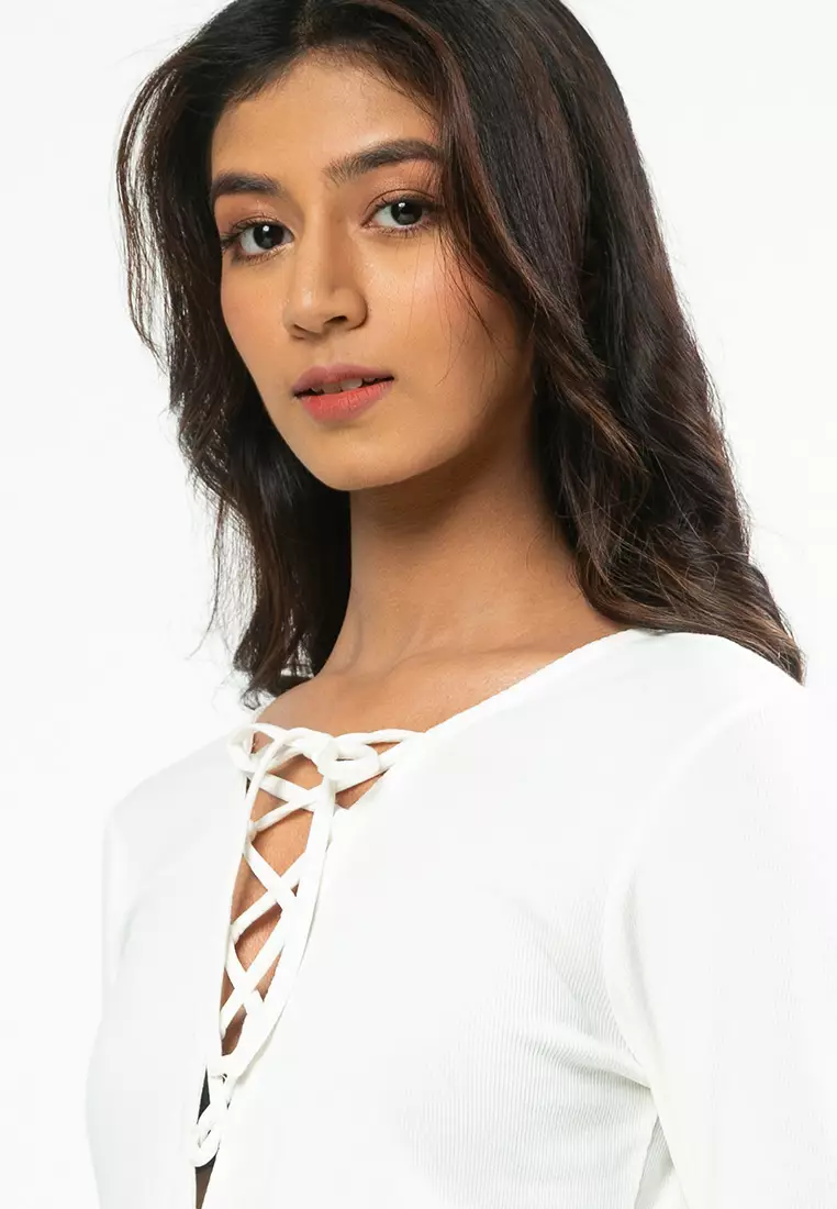 Harley-Davidson® Lace Up Long Sleeve Top