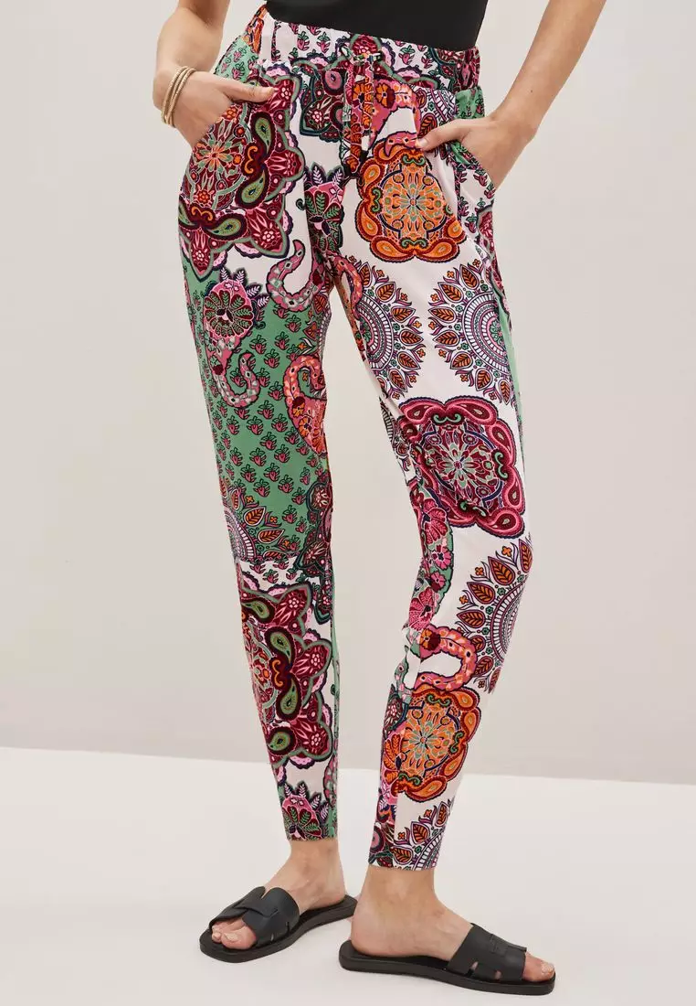 Patterned best sale jersey joggers