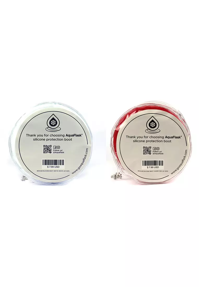 Boot it up! Silicone Protection Boot for 32oz and 40oz Arctic White & Cherry Red