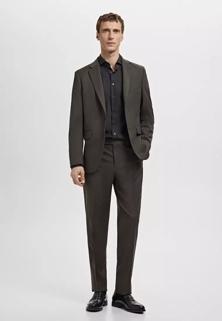 Slim-Fit Cotton Poplin Suit Shirt