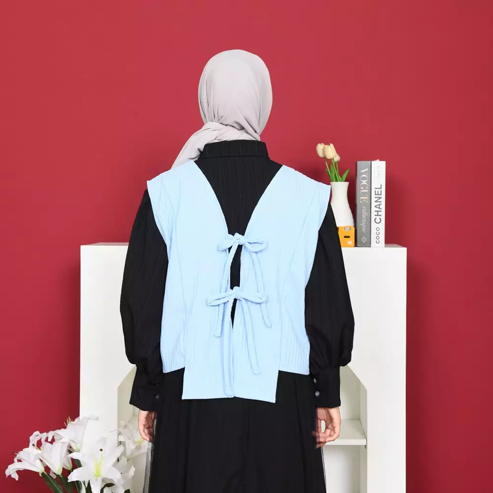 Lumina Vest Knit Outer - S.Blue M19943 R24S5