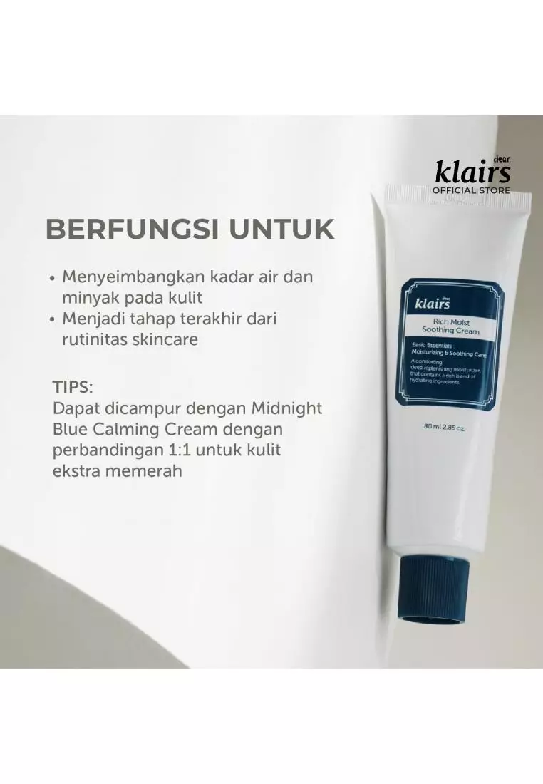 Dear Klairs Rich Moist Soothing Cream 80G