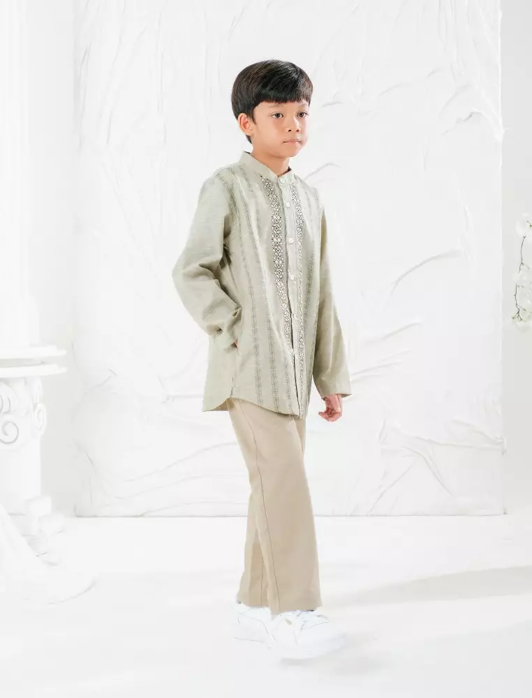 ALETRIS Menswear Boys - Koko Baju Muslim Anak Pria - Bahan Cotton Sub Two Tone