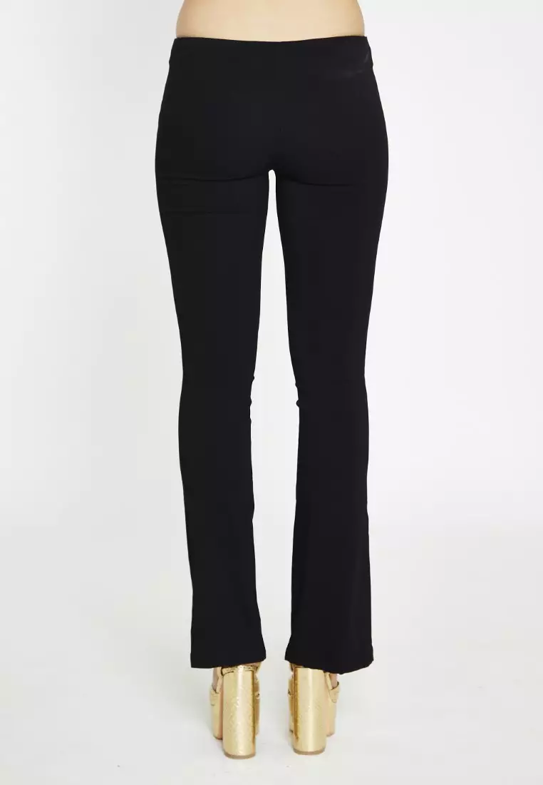 Low Rise Lace Up Flared Trousers