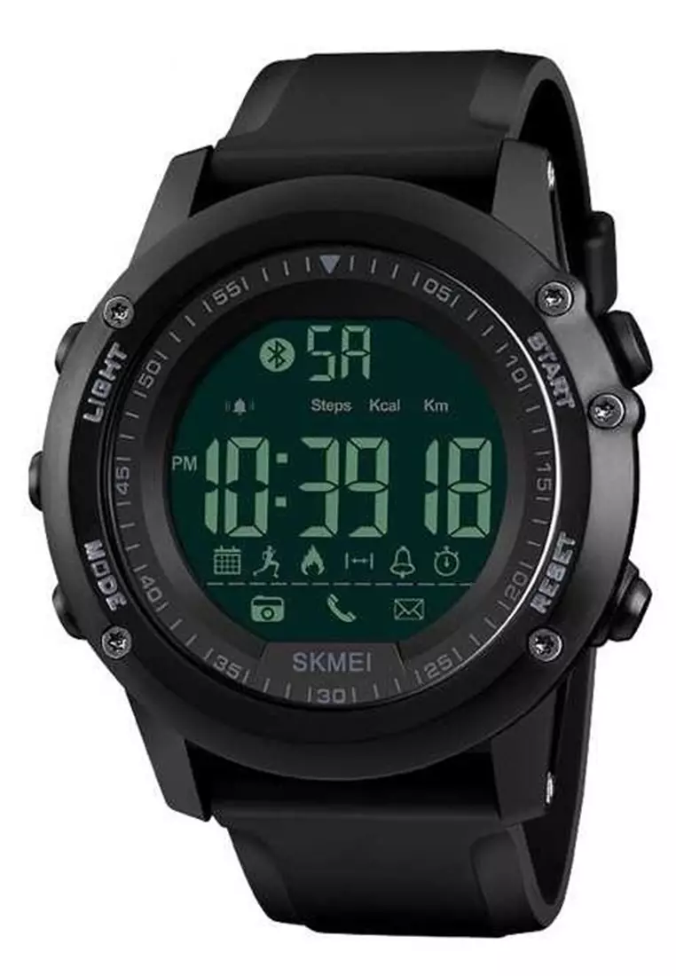 Jam Tangan Olahraga Smartwatch Bluetooth Waterproof Strap Tali Material Silicon NR08 ORIGINAL