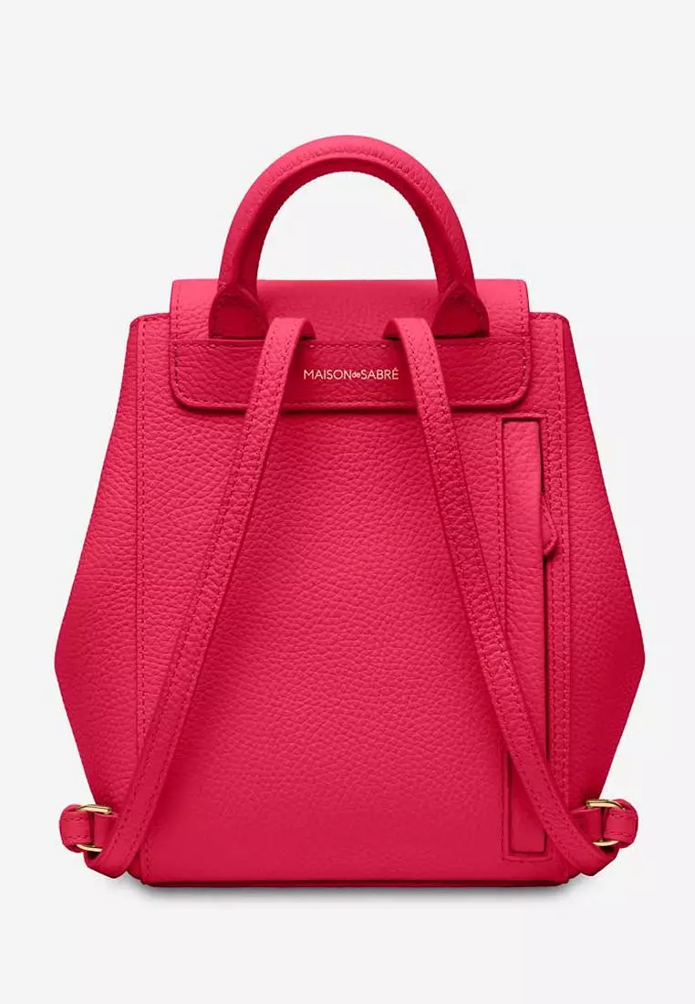 Buy MAISON de SABRÉ Mini Soft Leather Backpack in Shibuya Fucshia 2024