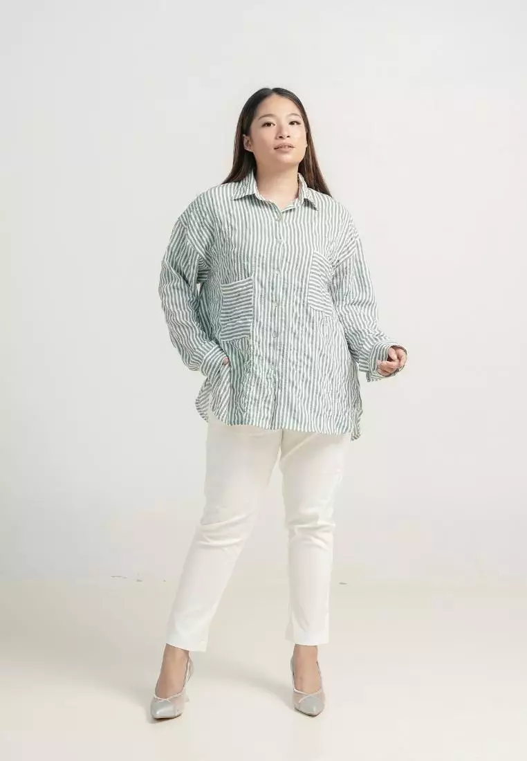 Plus Size Oversized Shirts Bica Green