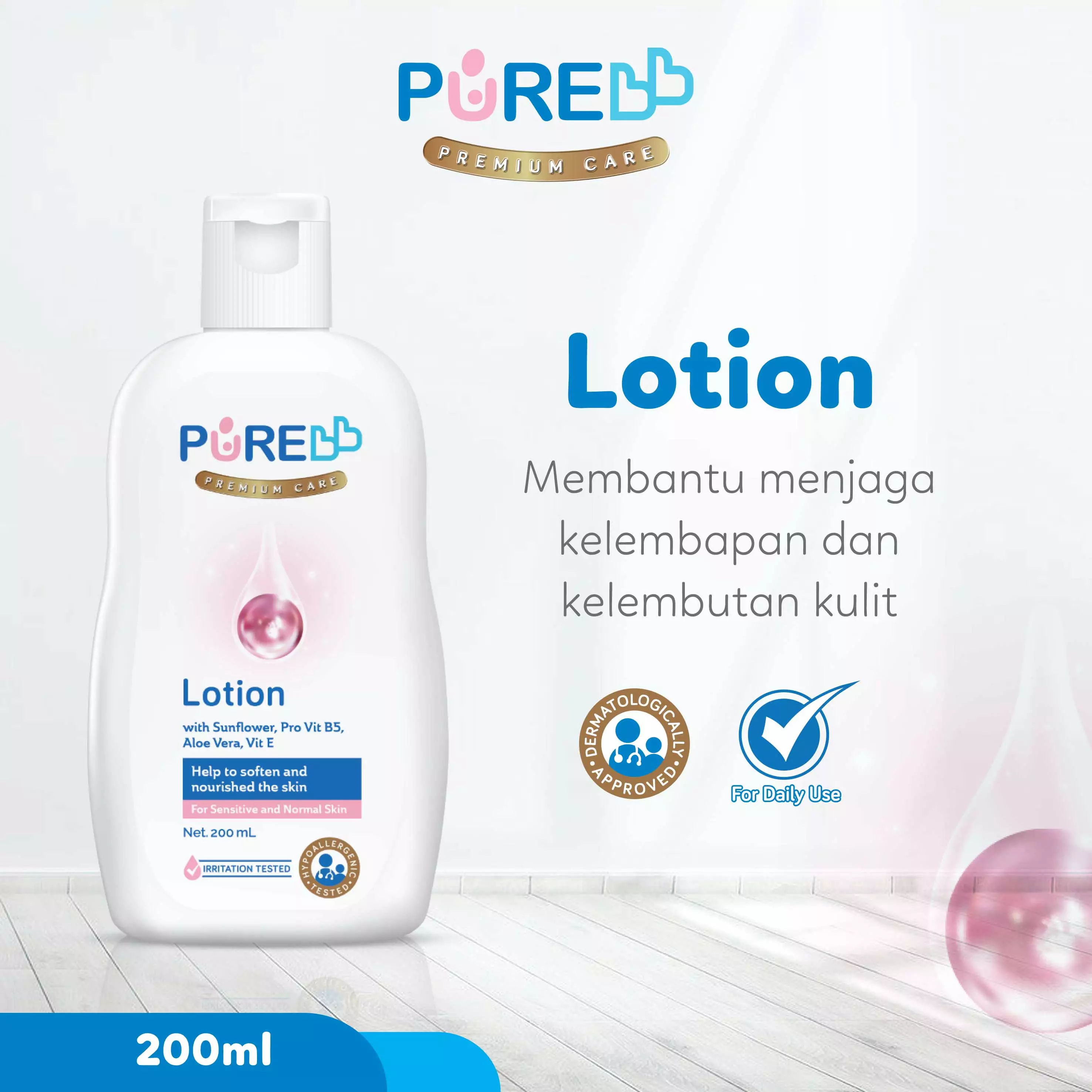 Pure BB PureBB Lotion 200ml - Pure Kids Losion Bayi Baby