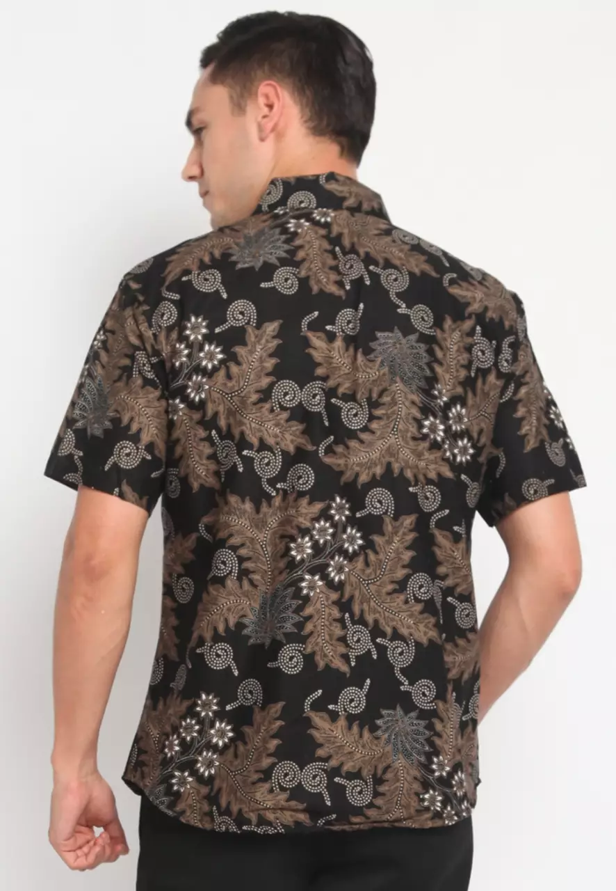 Kemeja Batik Pria Premium Slimfit Elegant Modern Lengan Pendek Aswatama