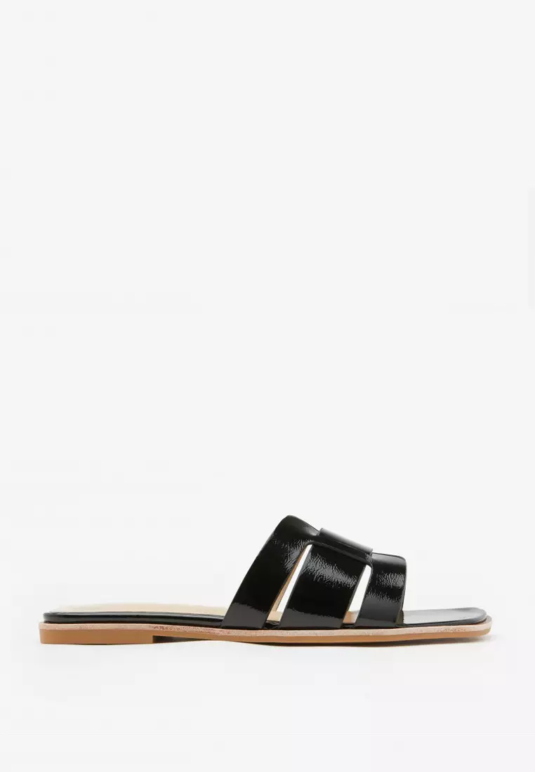 Discount on Pazzion  shoes - SKU: Elmira Interlocked Cage  Leather Slides