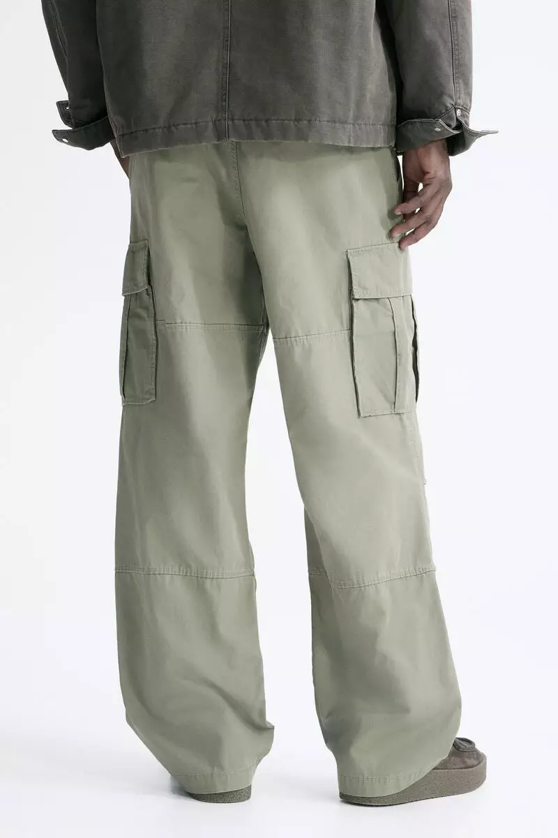 Relaxed Fit Cotton cargo trousers