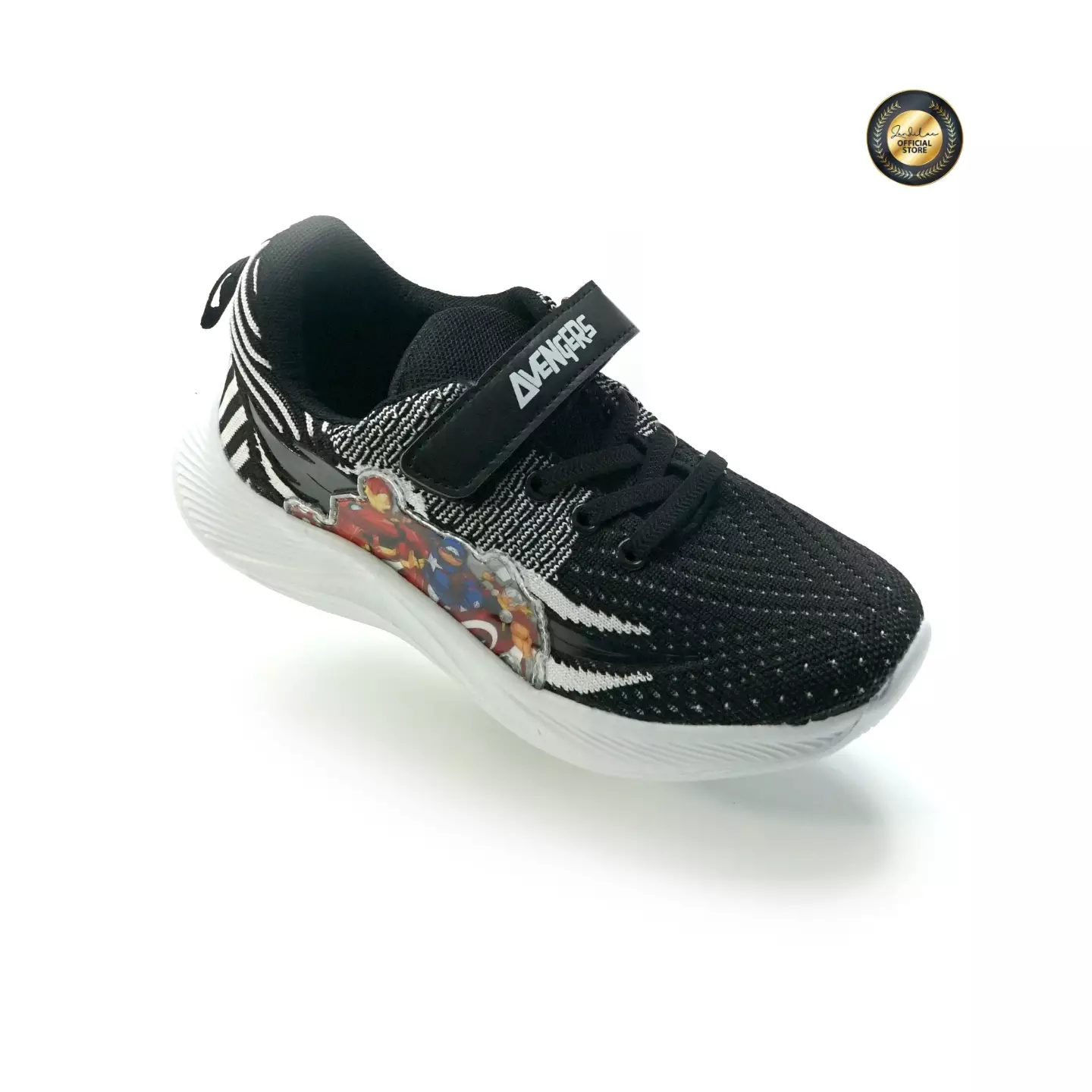 AVENGERS - SEPATU SNEAKERS ANAK LAKI TANGGUNG CH340371LT HITAM by Zandilac