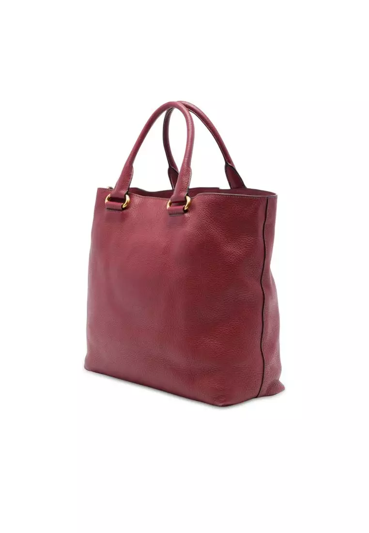 Pre-Loved Prada Vitello Daino Open Convertible Tote
