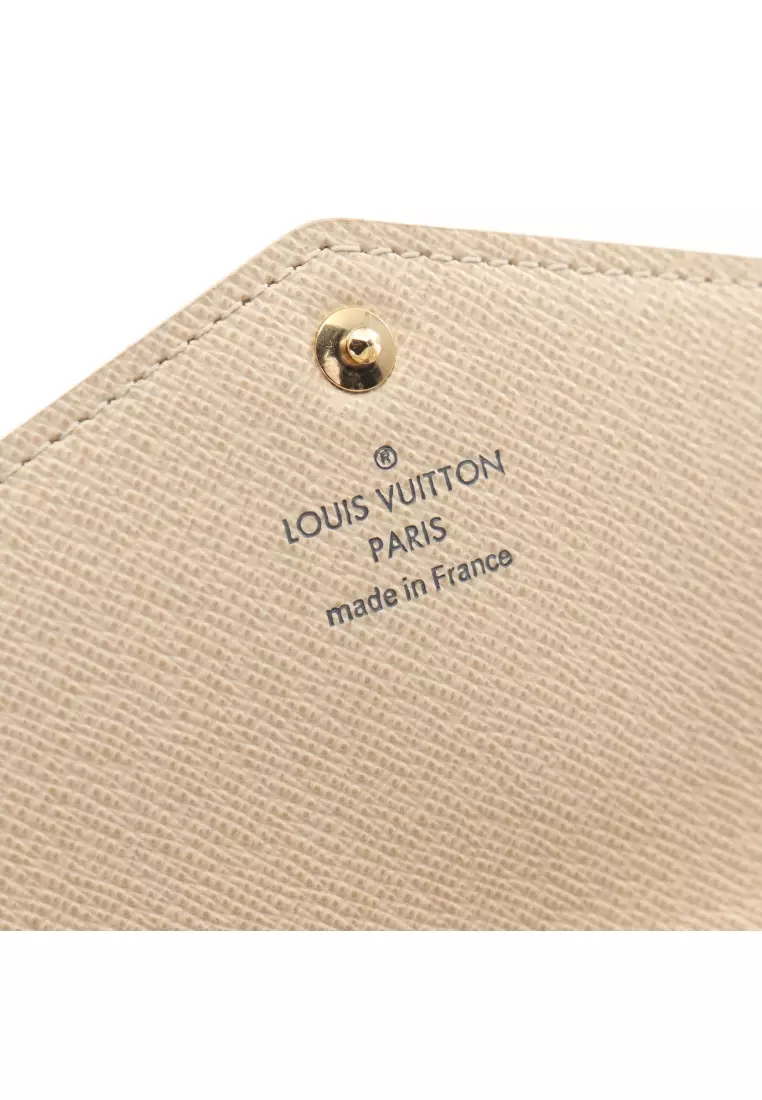 Authentic Louis Vuitton Damier Azur Portefeuille Victorine Folded