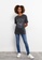 LC WAIKIKI black and grey Crew Neck Printed Short Sleeve Cotton Women's T-Shirt 80DB5AA54375F7GS_2