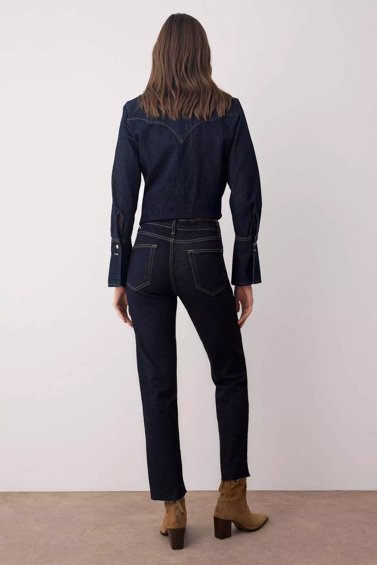 Dark Blue High Waist Comfort Stretch New Mom Jeans