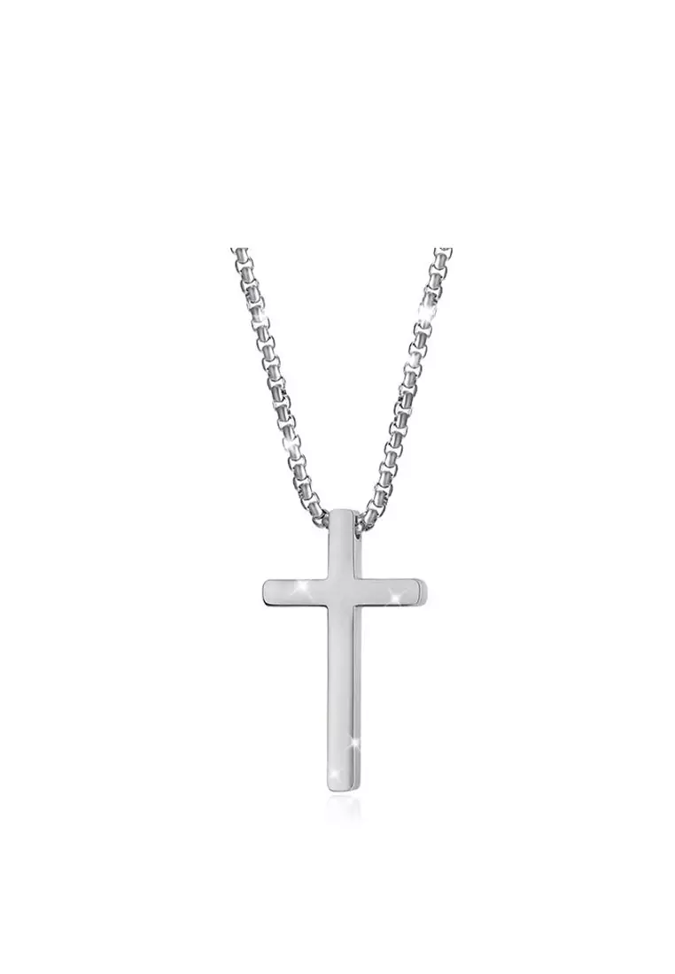 Gold silver cross on sale necklace