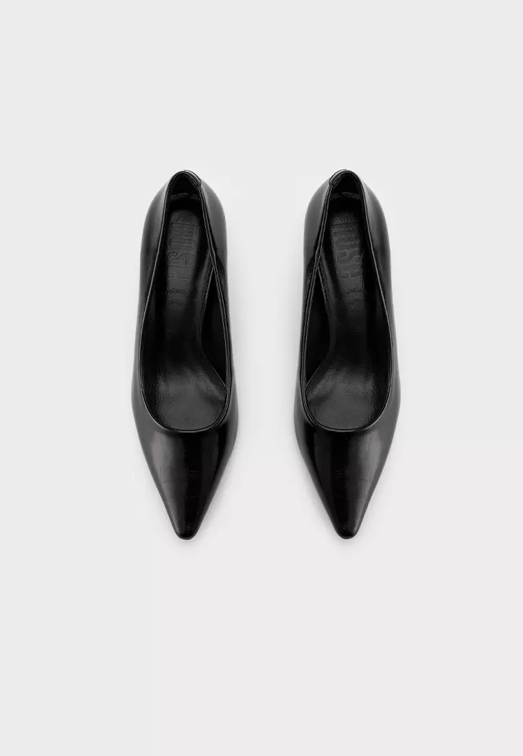 POINTY TOE WITH LEATHER INSOLE KITTEN HEEL PUMP