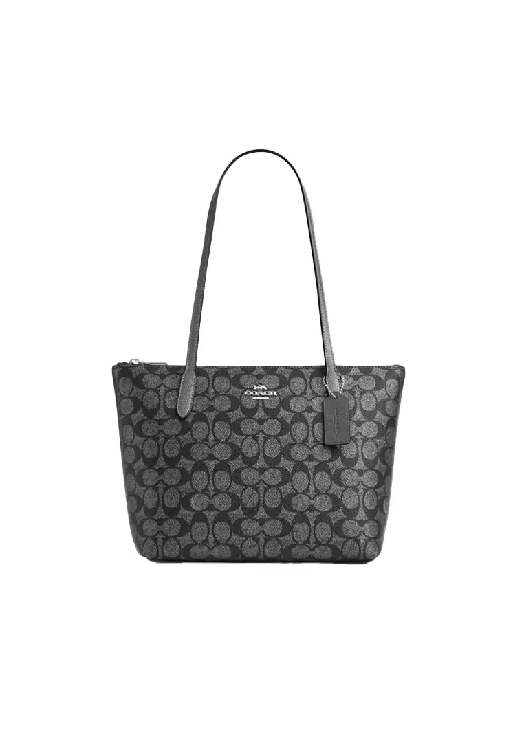 Fiona Zip Tote Bag In Signature Canvas CW396