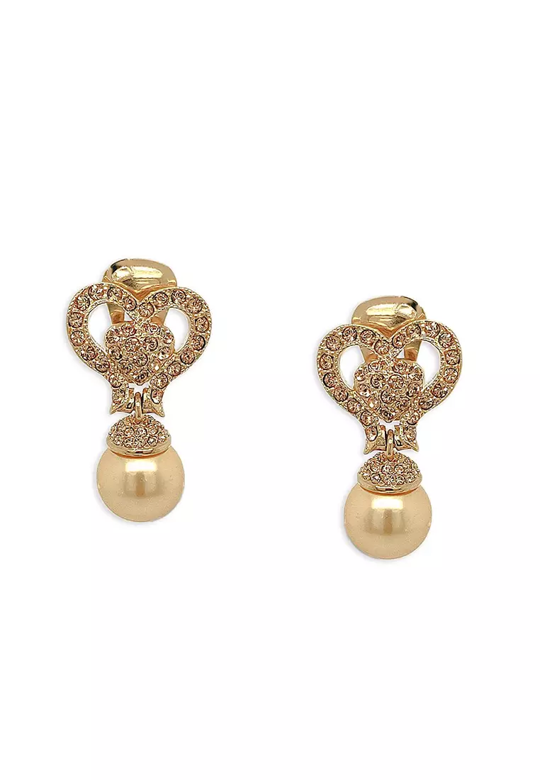 Buy Goessele G essele gold plating rhinestone faux pearl clip