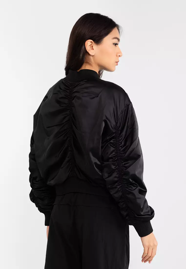 Calvin klein satin bomber jacket store