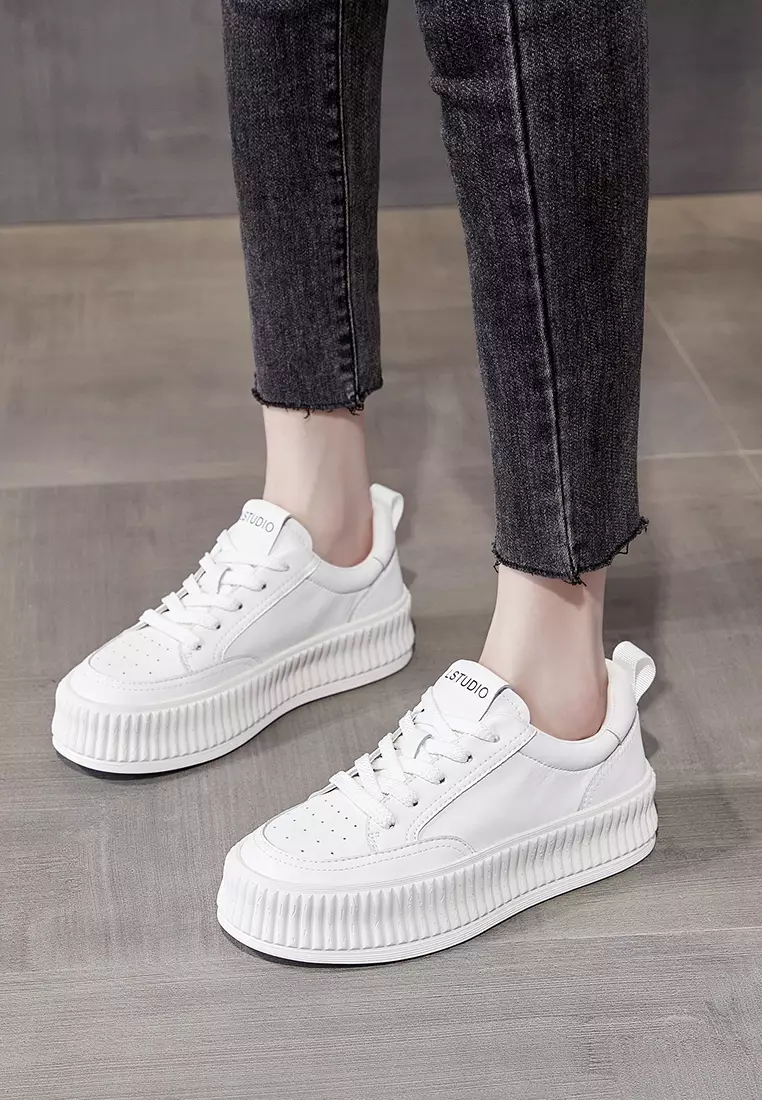 Platform Casual Leather Sneakers RX8891