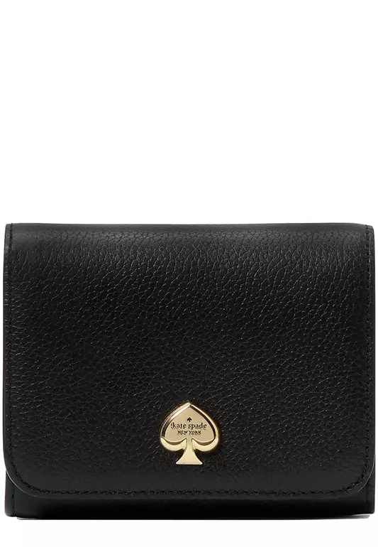 Kayla Small L-Zip Wallet in Black KK056