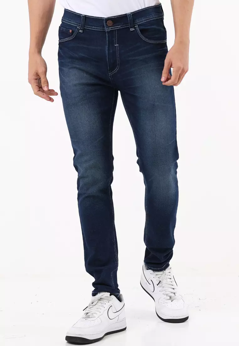 Buy Freego Mens Denim Long Skinny Fit Stretch Jeans 2024 Online ...