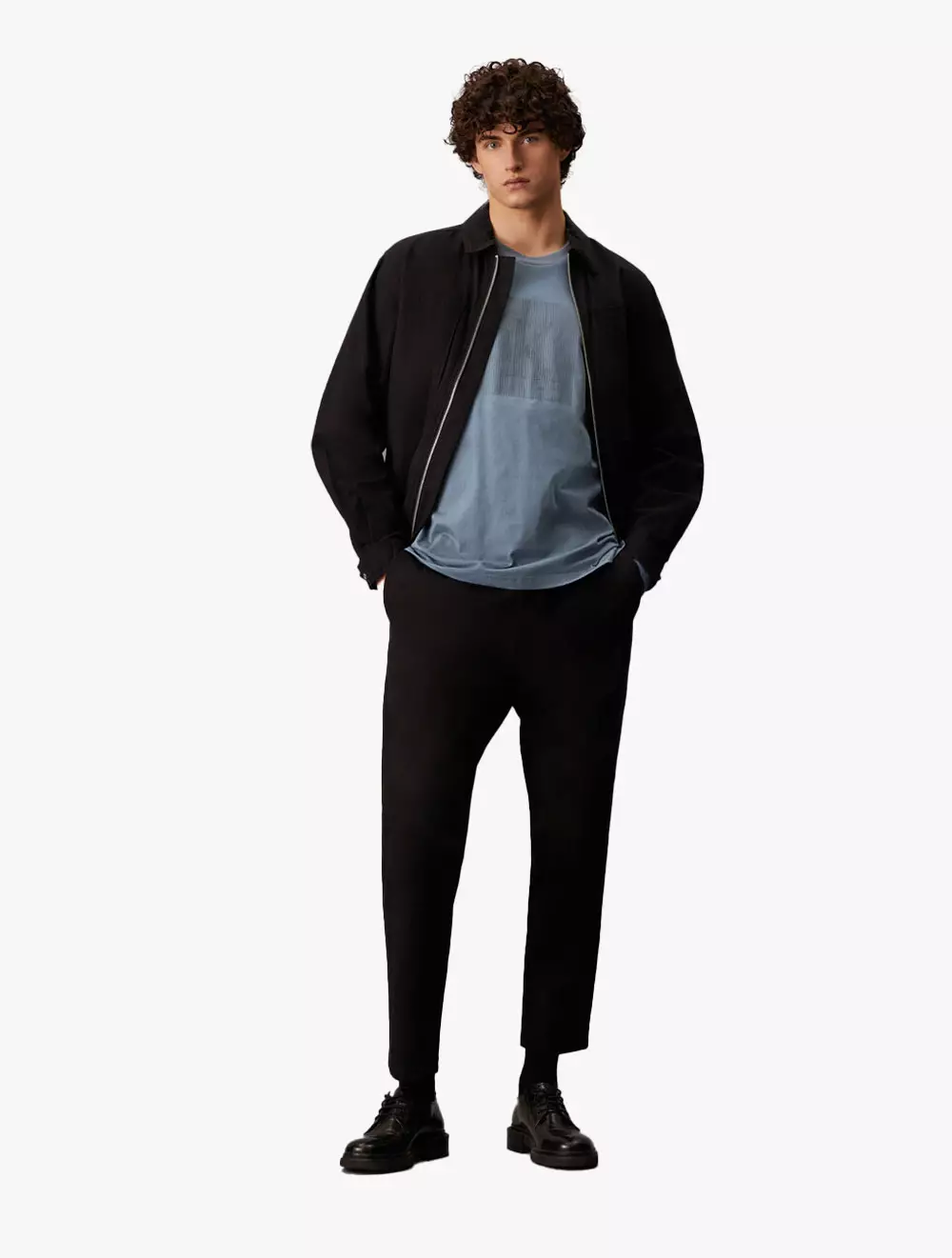 Calvin Klein Jeans - Graphic Monogram Relaxed Long Sleeve Tee - Blue - blue