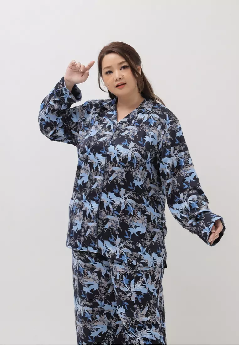 Plus Size Homewear Set Reya Navy