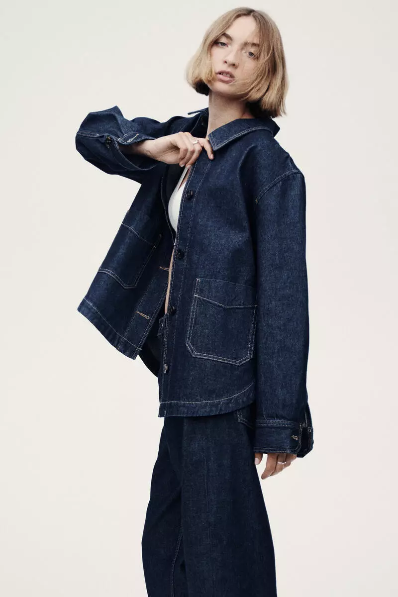 Denim shacket