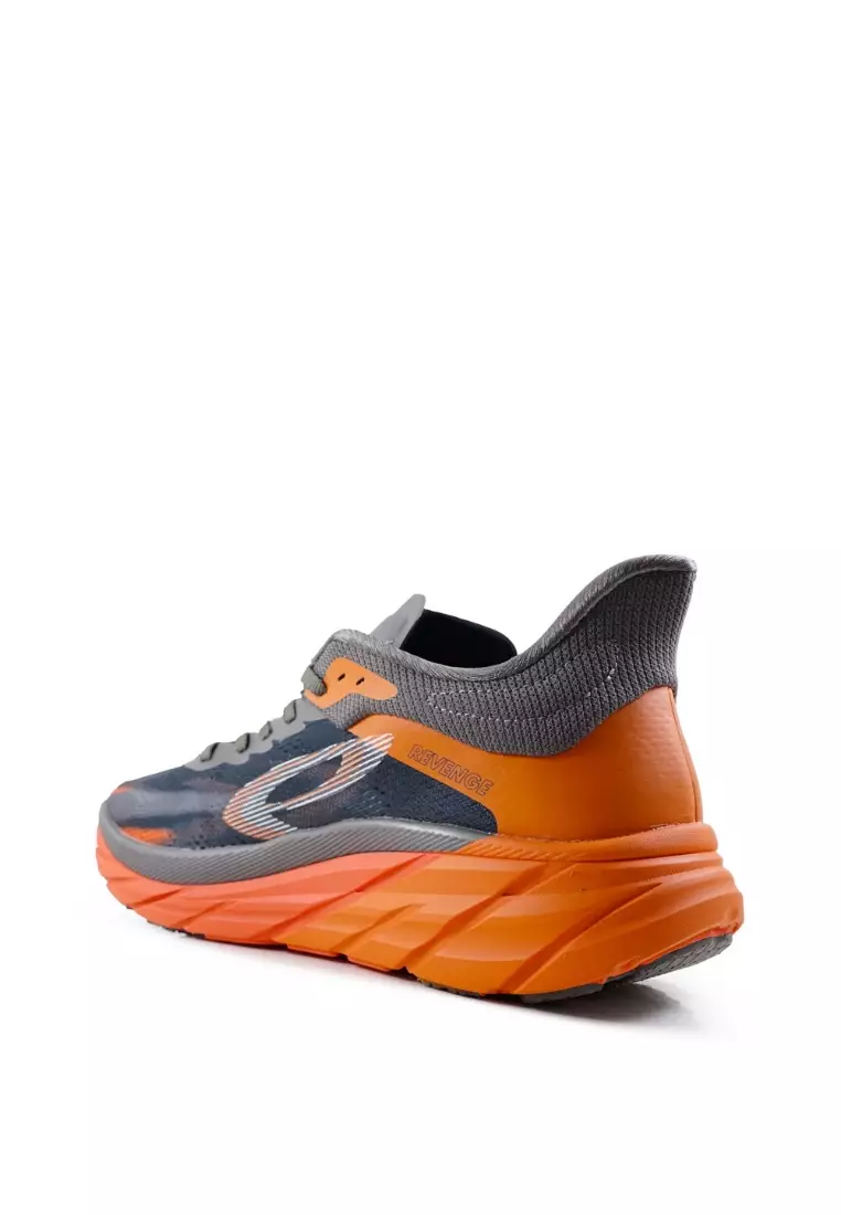 910 Nineten FUUTO REVENGE Sepatu Lari - Abu Tua/Merah/Salmon