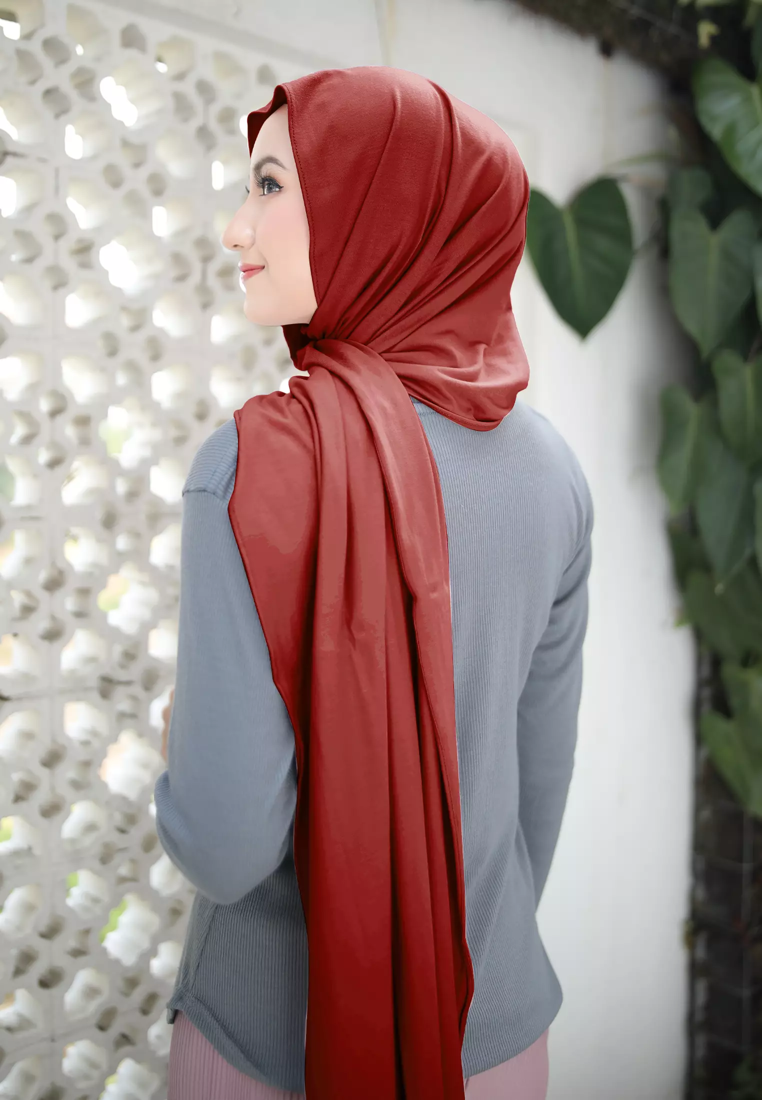 Cotton Bee - Nayma Turkey Shawl | Pashmina Rayon Premium - Red Dahlia